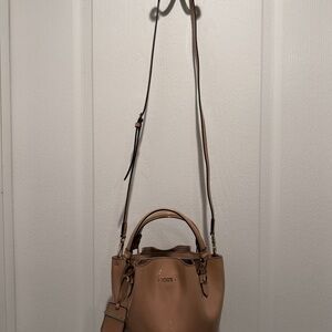 Tod's Beige/Tan Leather Shoulder Bag with Top Handles